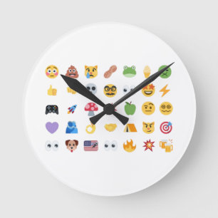 Roaring Kitty 35 Emoji-Zeitstrahl GME MOASS DFV Me Runde Wanduhr