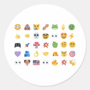 Roaring Kitty 35 Emoji-Zeitstrahl GME MOASS DFV Me Runder Aufkleber