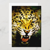 Roaring Leopard Einladung (Vorne/Hinten)