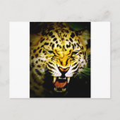 Roaring Leopard Postkarte (Vorderseite)