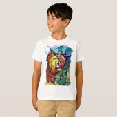 Roaring Lion auf Boys T - Shirt (Vorne ganz)