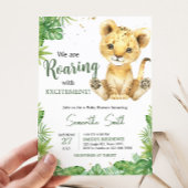 Roaring Lion Baby Dusche Einladung