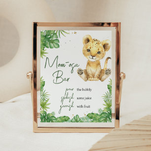 Roaring Lion Baby Dusche Mama Osa Bar Poster