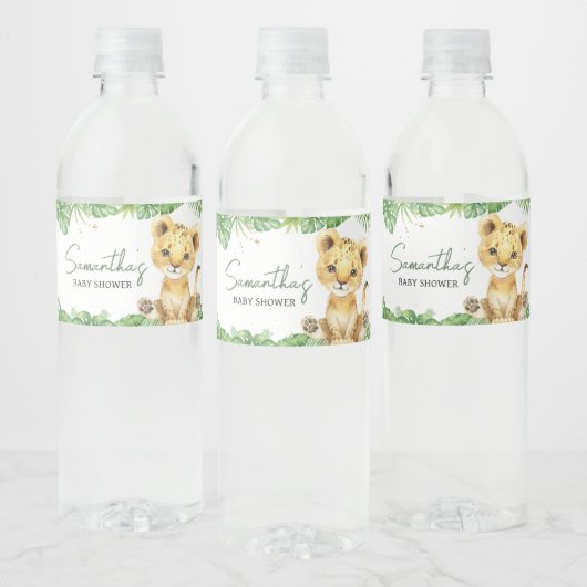 Roaring Lion Baby Dusche Wasserflaschenetikett (Flaschen)
