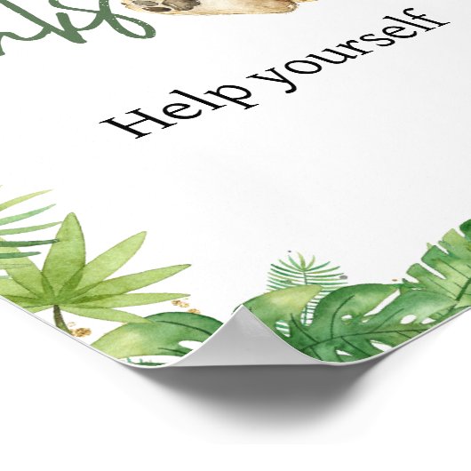 Roaring Lion Baby Shower Drinks Poster (Ecke)