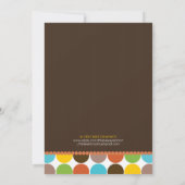 Roaring Lion Dots Babydusche Einladung (Rückseite)