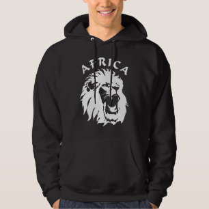 Roaring Lion Face   Afrika Hoodie