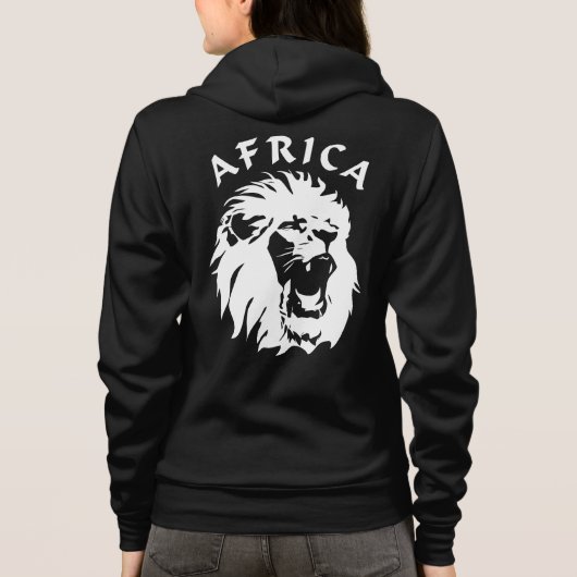 Roaring Lion Face | Afrika Hoodie (Rückseite)