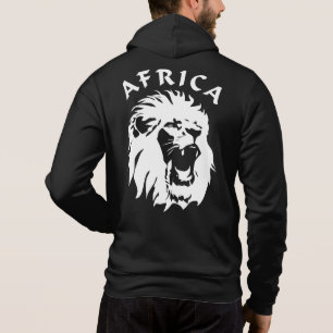 Roaring Lion Face Afrika Hoodie