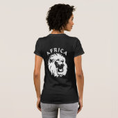 Roaring Lion Face | Afrika T-Shirt (Schwarz voll)