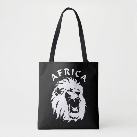 Roaring Lion Face | Afrika Tasche (Vorderseite)