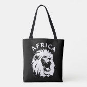 Roaring Lion Face | Afrika Tasche (Rückseite)