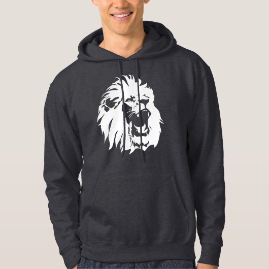 Roaring Lion Face Hoodie (Vorderseite)