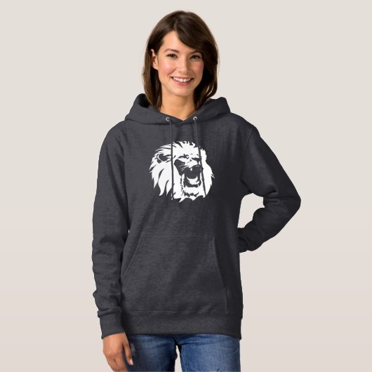 Roaring Lion Face Hoodie (Vorne ganz)