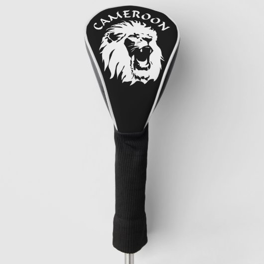 Roaring Lion Face - Kamerun Golf Headcover (Vorderseite)