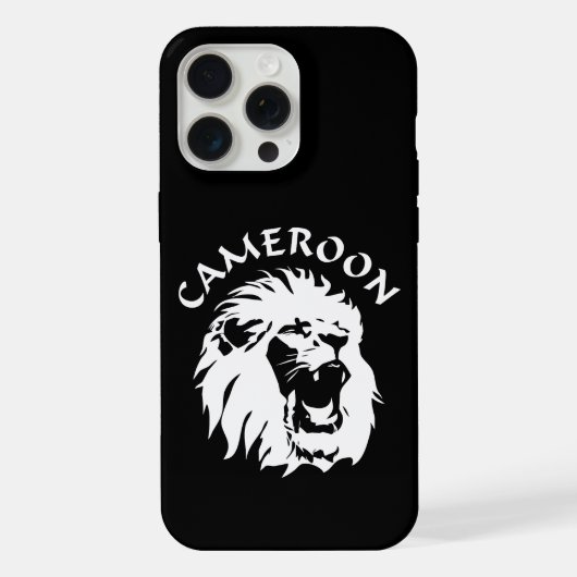 Roaring Lion Face - Kamerun iPhone Hülle (Rückseite)