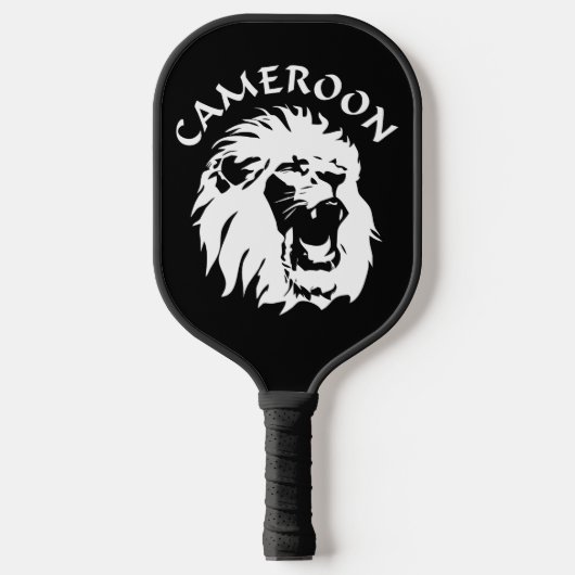 Roaring Lion Face - Kamerun Pickleball Schläger (Vorderseite)