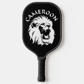 Roaring Lion Face - Kamerun Pickleball Schläger (Rückseite)