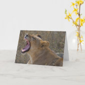 Roaring Lion Greeting card Karte (Gelbe Blume)