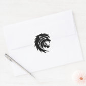 Roaring Lion Head Classic Round Sticker (Umschlag)