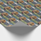 Roaring Lion im Fußballstadion Geschenkpapier (Ecke)