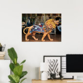 Roaring Lion Karussell Pferd/Tier Poster (Heimbüro)