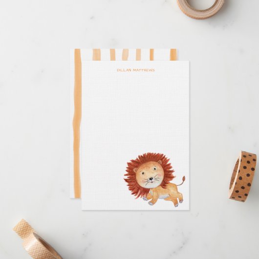 Roaring Lion Mitteilungskarten (Vorderseite/Rückseite Beispiel)