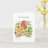 Roaring Lion Note Card Karte (Gelbe Blume)