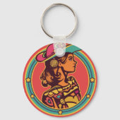 Roaring Lion Ornament – Bold Graphic Keychain Schlüsselanhänger (Vorderseite)
