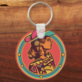 Roaring Lion Ornament – Bold Graphic Keychain Schlüsselanhänger (Vorderseite)