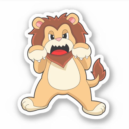 Roaring Lion.PNG Aufkleber (Vorderseite)
