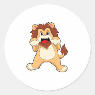 Roaring Lion.PNG Runder Aufkleber