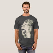 Roaring Lion Pop Art Vintag Retro T-Shirt (Vorne ganz)