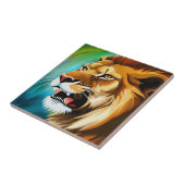 Roaring Lion Side Posed Portrait-57566 Fliese (Seite)