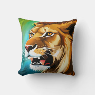 Roaring Lion Side Posed Portrait-57566 Kissen