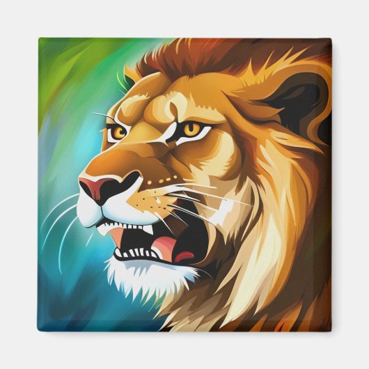 Roaring Lion Side Posed Portrait-57566 Magnet (Vorne)