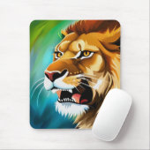 Roaring Lion Side Posed Portrait-57566 Mousepad (Mit Mouse)
