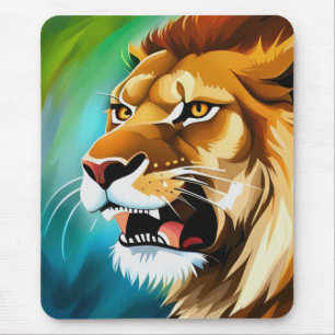 Roaring Lion Side Posed Portrait-57566 Mousepad
