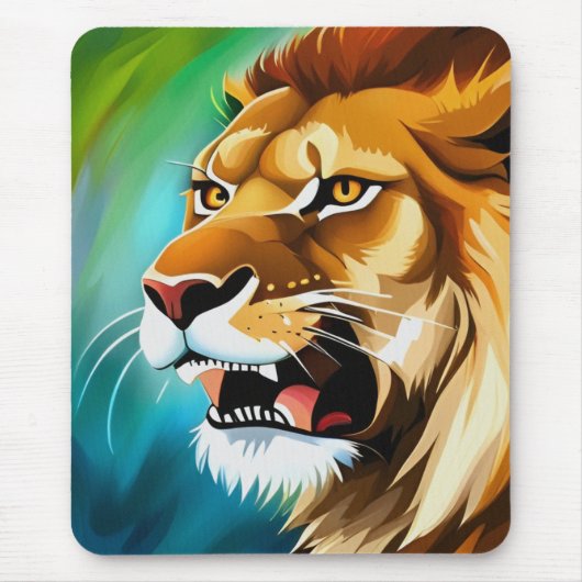 Roaring Lion Side Posed Portrait-57566 Mousepad (Vorne)