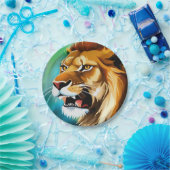 Roaring Lion Side Posed Portrait-57566 Pappteller (Party)
