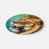 Roaring Lion Side Posed Portrait-57566 Pappteller (Schrägansicht)