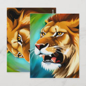 Roaring Lion Side Posed Portrait-57566 Postkarte (Vorne/Hinten)
