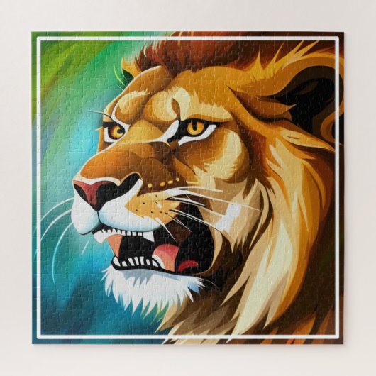 Roaring Lion Side Posed Portrait-57566 Puzzle (Vertikal)