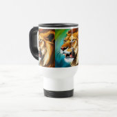 Roaring Lion Side Posed Portrait-57566 Reisebecher (Vorderseite Links)