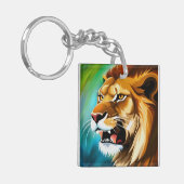 Roaring Lion Side Posed Portrait-57566 Schlüsselanhänger (Vorderseite links)