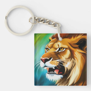 Roaring Lion Side Posed Portrait-57566 Schlüsselanhänger