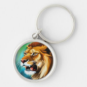Roaring Lion Side Posed Portrait-57566 Schlüsselanhänger