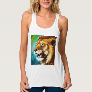 Roaring Lion Side Posed Portrait-57566 Tank Top