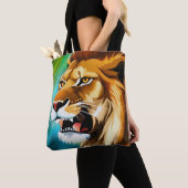 Roaring Lion Side Posed Portrait-57566 Tasche (Von Nahem)