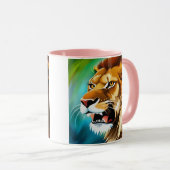 Roaring Lion Side Posed Portrait-57566 Tasse (VorderseiteRechts)